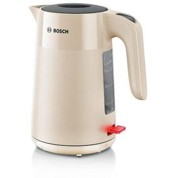 Bosch Электрический чайник TWK2M167, 2400 Вт, 1.7 л, пластик, кремовый, 360° поворотная база, автоматическое отключение (TWK2M167)