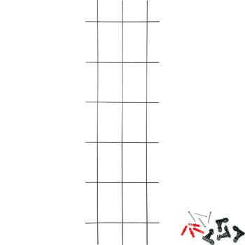 Bioogrod dārza režģis 721424, 150cm, 45cm, 15x20cm, tērauds, melns, 3 vertikāli stieņi, 6 horizontāli stieņi, 4 enkuri (721424)