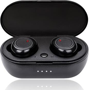 Tracer Наушники T1 TWS Bluetooth TRASLU46648, 3ч, Bluetooth 5.0, 10м, 100дБ, 16Ω, Внутриканальные, Черные, Стерео, Микрофон (TRASLU46648)