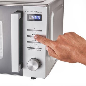 Brīvi stāvoša mikroviļņu krāsns ar keramisko pamatni 20 L 700 W Sudraba 03321 Caso (03321)