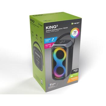 Tracer колонка Tracer King 2 BT TRAGLO47610, 50W, 8ч воспроизведения, Bluetooth 5.1, 100-20000Hz, 2x5''+1x1.5'' (TRAGLO47610)