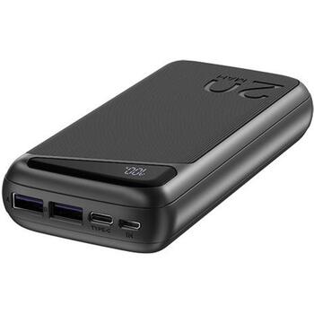 Navitel Power Bank PWR20 MX Black, 20000mAh, 3.7V, 74Wh, 2 USB-A порта, двунаправленный USB-C порт (PWR20 MX Black)