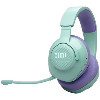 JBL Quantum 360 Wireless Teal, беспроводная гарнитура, 2.4GHz, BT 5.2, 40mm, 20-20000Hz, 26ч, 500mAh, USB-C (JBLQTUM360CYN)