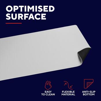 Trust коврик для мыши GXT 759W XXL 25613, 900mm, 400mm, белый, монохромный, PET, прошитые края, нескользящая основа (25613)