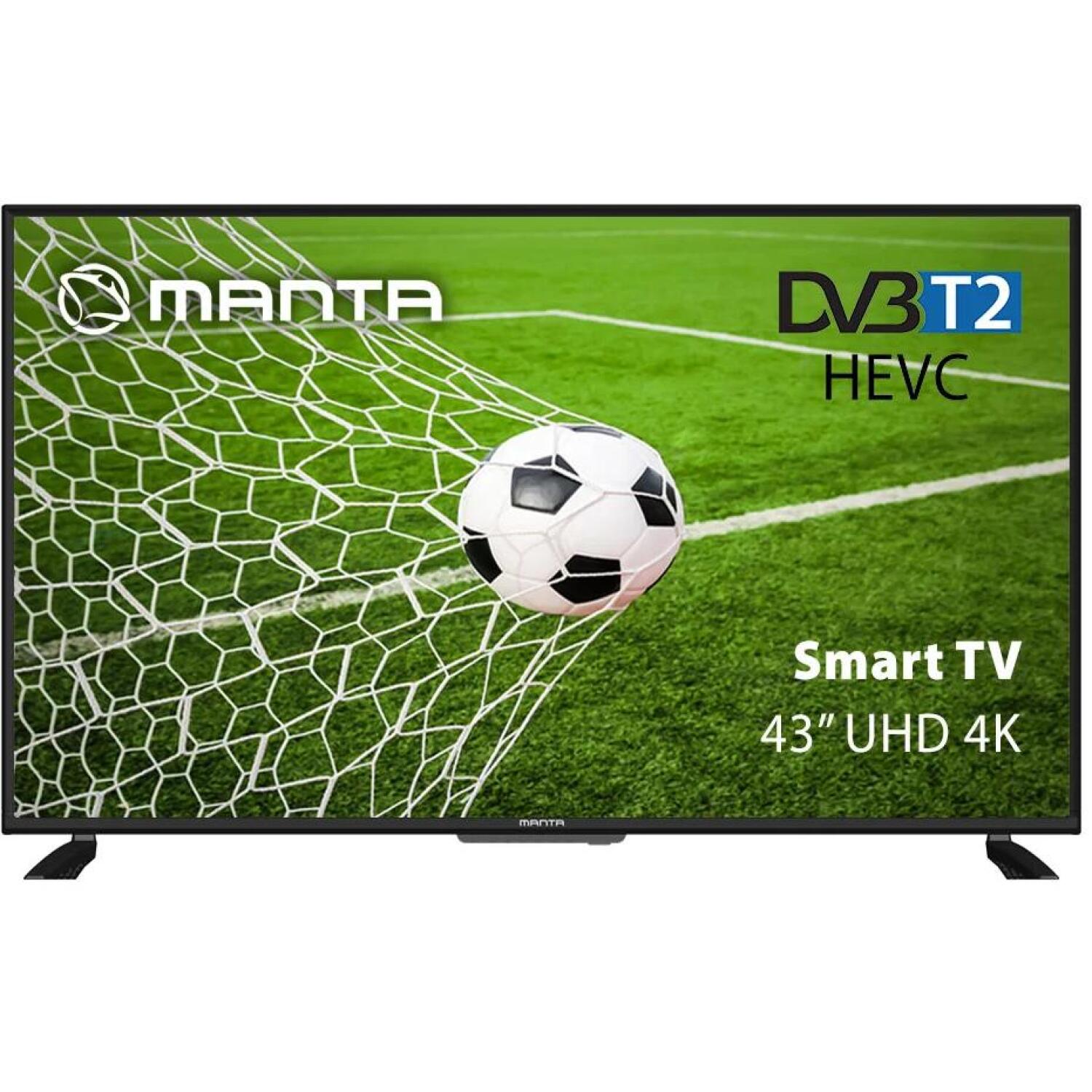 Manta televizors 43LUA120D, 43 collas, 3840x2160 px, DVB-T2/HEVC H.265, 2x8W, WiFi, HDR, VESA 200x200 (43LUA120D)