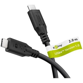 Goobay USB-C kabelis 74197, 100 W, 20 Gbit/s, 2 m, HDR atbalsts, DisplayPort Alt režīms (74197)