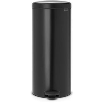 Brabantia NewIcon 114540 мусорное ведро с педалью, 30 л, нержавеющая сталь, матовый черный (114540)