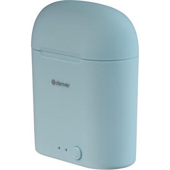 Denver Беспроводные наушники TWE-46 111191120280, 42г, Светло-голубой, Bluetooth 5.0, 3ч, 16Ω, Встроенный микрофон, Пылеустойчивые (111191120280)