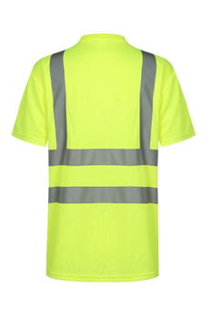 Pesso Hi-Vis футболка HVM_G-S, желтый, S, 100% полиэстер, 170г/м², светоотражающие полосы, 2 кат. (HVM_G-S)