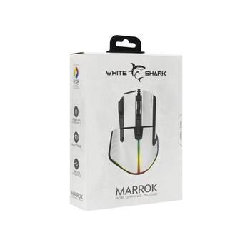 White Shark Мышь MARROK MARROK-W, 12000 DPI, 9 кнопок, 1.8m кабель, RGB подсветка, оптическая, USB 2.0 (MARROK-W)