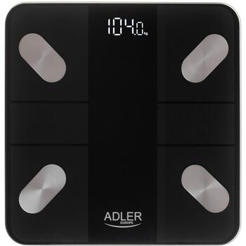 Adler Электронные весы для ванной AD 8186b, 180 кг, 100 г, измерение индекса массы тела, Bluetooth 4.2 (AD 8186b)