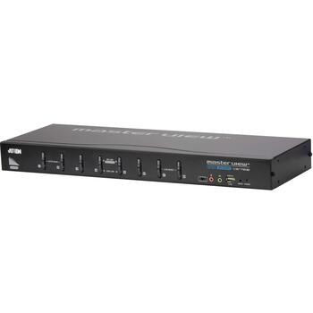 Aten 8-Port USB DVI/Audio KVM переключатель CS1768-ATA-G, 8 x KVM/audio, DC 5 V, OSD, 2-портовый USB хаб, HDCP (CS1768-ATA-G)