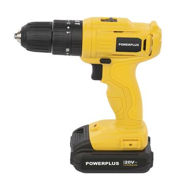 Ударная дрель - отвертка 20V, POWERPLUS, POWXBOX004, 30Nm, 2 аккумулятора 20V 1.3Ah (POWXBOX004)