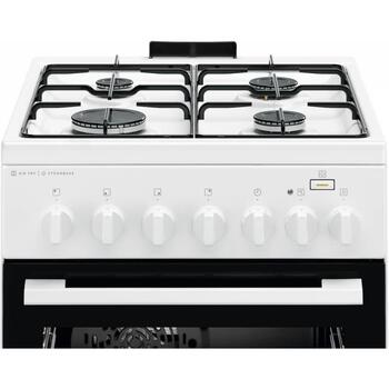 Electrolux LKK560011W gāzes plīts ar elektrisko cepeškrāsni, 50cm, 58l, 3000W, 2000W, 1000W, A, SteamBake, AirFry, AquaClean (LKK560011W)