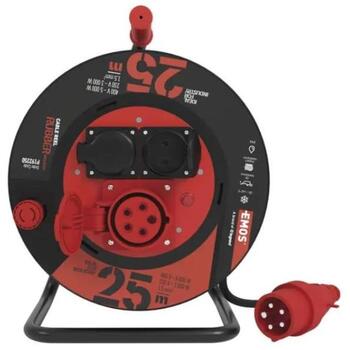 Emos Уличный удлинитель P192250, 25 м, 230 V/400 V, 1,5 мм2, 1 розетка, IP44, резина, термозащита (P192250)
