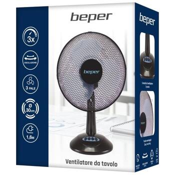 Beper Настольный вентилятор P206VEN230, 30см, 30Вт, 3 скорости, ABS, вращение, регулируемое направление потока воздуха (P206VEN230)