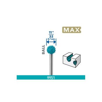 Frēzēšanas bumba, rūdīts nerūsējošais tērauds, D=9mm, 26159951DM BOSCH (26159951DM)