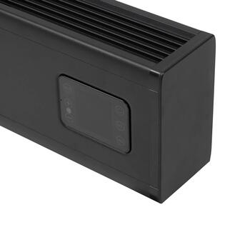 Конвекторный плинтусный обогреватель для дома с WiFi управлением 1000W IP24 настенный и напольный Alutherm Baseboard 1000 Black Eurom (361179)