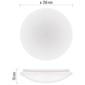 Emos LED потолочный светильник TIVI ZM3405, 5,2W, 880lm, IP44, нейтральный белый, стальной корпус, накладной монтаж (ZM3405)
