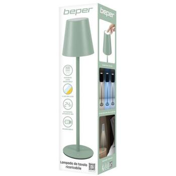 Beper Настольная лампа P207ILI203, 3W, Зеленый, LED, 1 лампочка, регулируемая цветовая температура, затемняемая (P207ILI203)