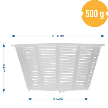 Browin 411312 apaļš siera veidnis, 13x13x6,6 cm, 26 g, plastmasa, pārtikai (411312)