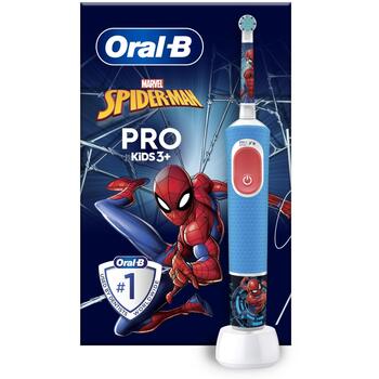 Oral-B elektriskā zobu birste Vitality Pro Spiderman, 1 galviņa, 2 režīmi, taimeris 2 min, litija jonu akumulators, bērniem (Vitality Pro Spiderman)