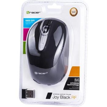 Tracer Мышь JOY II RF NANO USB TRAMYS46714, 1600 dpi, 3 кнопки, беспроводная, USB, черная (TRAMYS46714)
