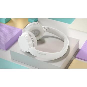 Philips TAH4209WT/00 Bluetooth наушники on-ear, 55ч, 32Ом, 112дБ, BT 5.3, multipoint, USB-C, складные, белые (TAH4209WT/00)