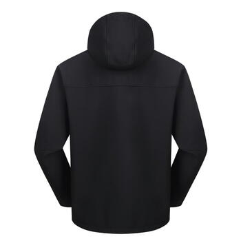 Pesso Softshell jaka Atlanta ATLANTA_B-L, L, 8000 mm, 5000g/m² 24h, ar kapuci, melna, PU membrāna, flīss, 96% poliesters (ATLANTA_B-L)