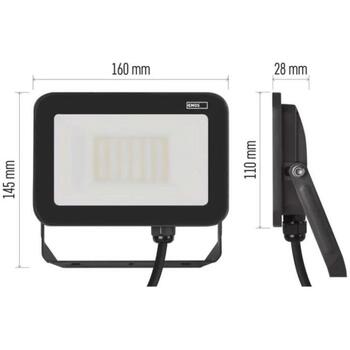 Emos LED-прожектор INOVO ZS2632, 30 W, 3300 lm, 220-240 V, 140 mA, IP65, алюминий, стекло, 4000 K, 120°, 50 000 ч (ZS2632)
