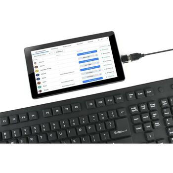 Gembird клавиатура KB-109F-B, 109 клавиш, USB + PS/2, 1.5 м кабель, черный, водонепроницаемая, пылезащитная (KB-109F-B)
