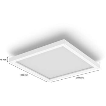 Philips Hue умный потолочный светильник Surimu 8721103044570, 25Вт, 1760лм, 2000-6500К, IP20, Bluetooth, Zigbee, белый алюминий (8721103044570)