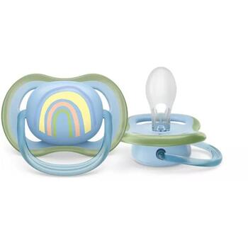 Philips Avent пустышка Ultra Air Deco SCF086/03, радуга, 0-6M, 1 шт., силикон, ортодонтическая (SCF086/03)