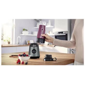 Bosch VitaPower ToGo блендер MMB2111S, 450 W, 0.6 L, Tritan, дробление льда, серебристый (MMB2111S)