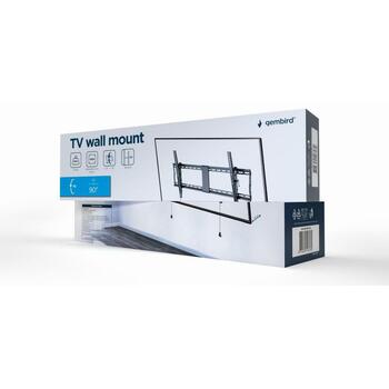 Gembird televizora stiprinājums WM-90T-01, atbalsta 43-90 collu, maksimālā slodze 70 kg, VESA 200x200-800x400 mm, 12° slīpums (WM-90T-01)