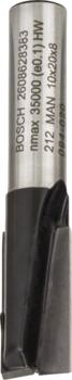 Pirkstfrēze frēze HM B=10mm, l=20 mm,kāts 8mm, Rokas frēzēm, malu frēzēm GROPJU FRĒZE STANDARD FOR WOOD, 2608628383, BOSCH (2608628383)