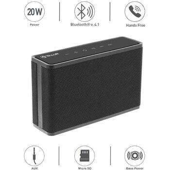 Tellur Apollo TLL161101 Bluetooth-колонка, 20 Вт, 10 м, 1800 мАч, 5 ч, AUX, microSD, громкая связь, черный (TLL161101)
