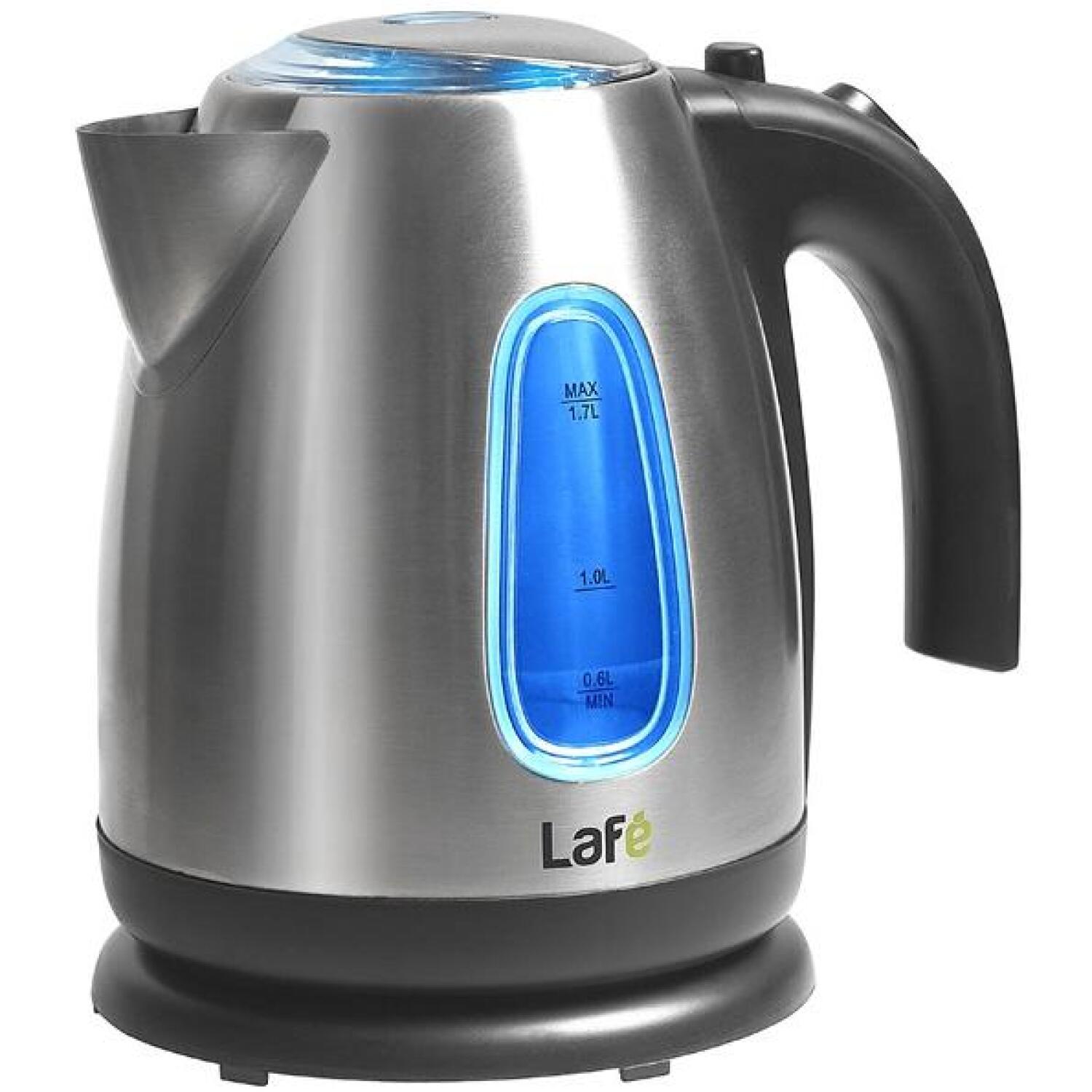 Lafe Электрический чайник CEG003 LAFCZA45008, 2200W, 1.7l, нержавеющая сталь, диск, автоматическое отключение, индикатор включения (LAFCZA45008)