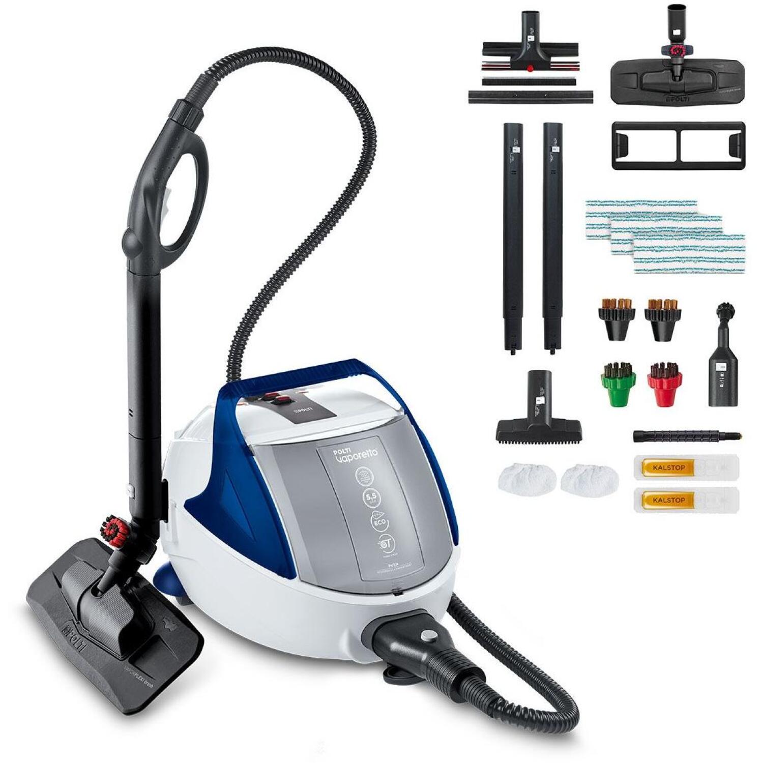 Polti tvaika tīrītājs PTEU0313 Vaporetto Pro 100 Eco Power, 1900 W, 5.5 bar, 2 L, 140 g/min, ECO funkcija, Turbo Steam funkcija (PTEU0313)