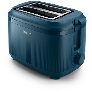 Philips Toaster HD2511/70, 830 W, 220-240 V, 50-60 Hz, 2 šķēles, Zila, Plastmasa, 0.85 m vads, 8 brūnināšanas līmeņi (HD2511/70)