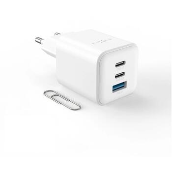 Fixed lādētājs FIXCG65M-2C1A-WH, 65W, 2x USB-C, USB-A, GaN, PD 3.0, PPS, balts (FIXCG65M-2C1A-WH)