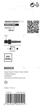 Tiecienskrūvgriežiem, akumulatoru skrūvgriežiem PRO SOCKET ADAPTER AR LODVEIDA SAVIENOJUMU BOSCH 2608522564 (2608522564)