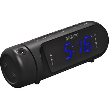 Denver Радио будильник CPR-700 111131000550, 180°, 0,9 дюйма LED, двойной будильник, USB порт (111131000550)