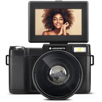 Agfa Photo Vlogging камера VLG4KDIG, 48MP, 4K, 16x цифровое увеличение, 250g, MicroSD, литий-ионный аккумулятор (VLG4KDIG)