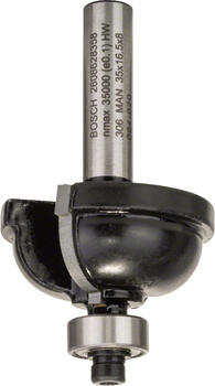Malu frēze HM R=9,5mm, l=17mm,kāts 8mm, Rokas frēzēm, malu frēzēm PROFILU FRĒZE STANDARD FOR WOOD, 2608628358, BOSCH (2608628358)