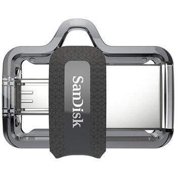 SanDisk USB флеш-накопитель SDDD3-128G-G46, 128 ГБ, USB Type-A / Micro-USB, скорость чтения 150 МБ/с, слайдер (SDDD3-128G-G46)