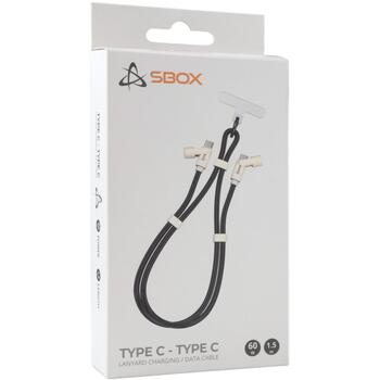 Sbox LANYARD BLACK USB-кабель TYPE-C LANYARD BLACK, 1.5m, 60W, поддержка PD, 3A, 480Mbit/s (TYPE-C LANYARD BLACK)