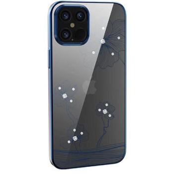 Devia Crystal Flora чехол для iPhone 12 Pro Max синий, 102010592103, TPU+PC, Swarovski, 360° защита (102010592103)