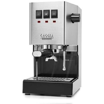 Gaggia кофемашина RI9481/11 Classic E24, 15 бар, 2.1 л, взбиватель молока, полуавтоматическая, шлифованная нержавеющая сталь (RI9481/11)