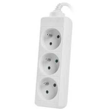 Lanberg удлинитель PS0-03E-0150-W, 1.5м, 3xE розетки, защита от детей (PS0-03E-0150-W)